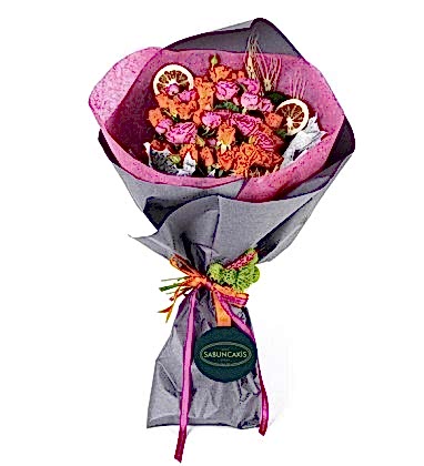 Turuncu Pembe Renk Buketi