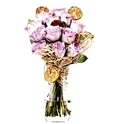 Black Vase Pembe Güller