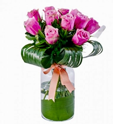 Pink Rose Vase